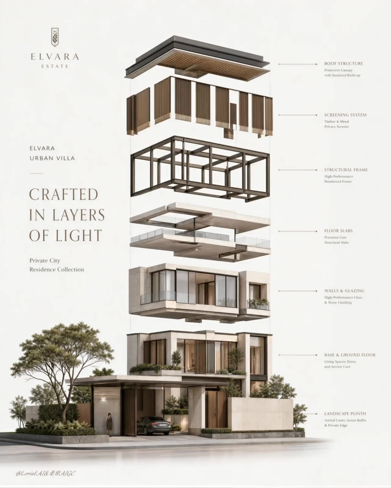 ELVARA URBAN VILLA — EXPLODED STRUCTURE