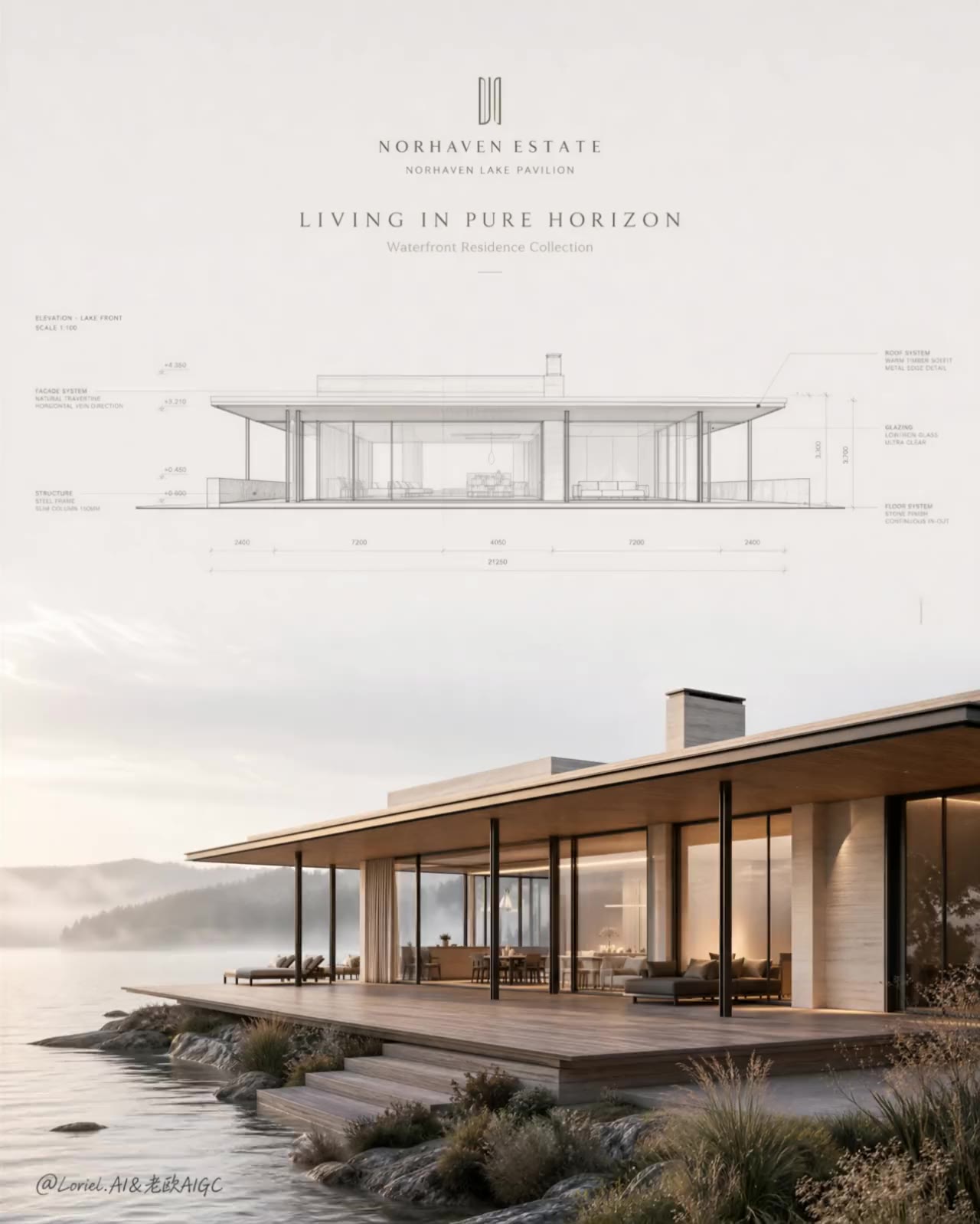 NORHAVEN LAKE PAVILION — ELEVATION TO REALITY