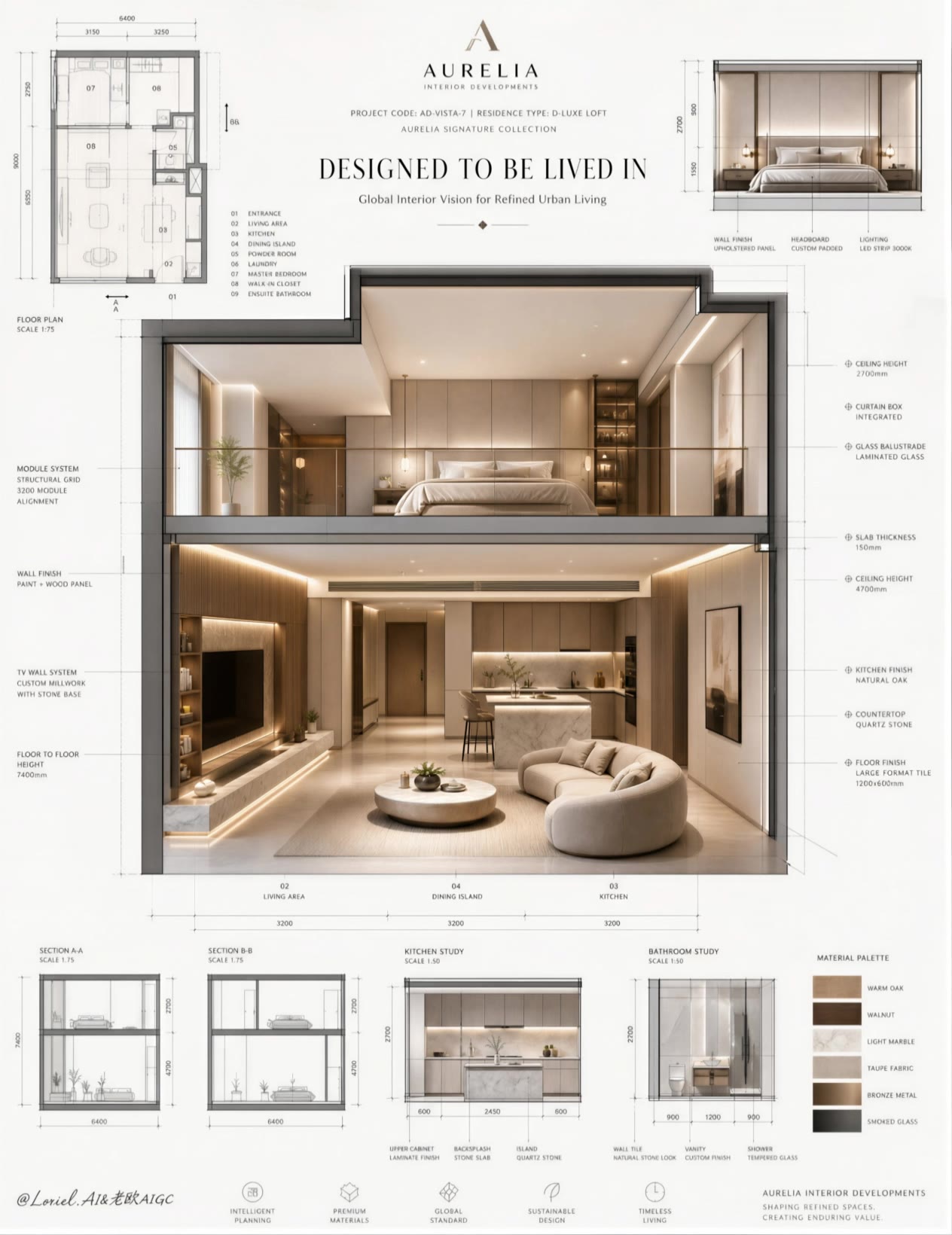 LUXURY LOFT — CROSS-SECTION
